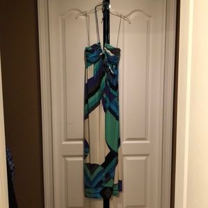 Colorful summer floor-length dress